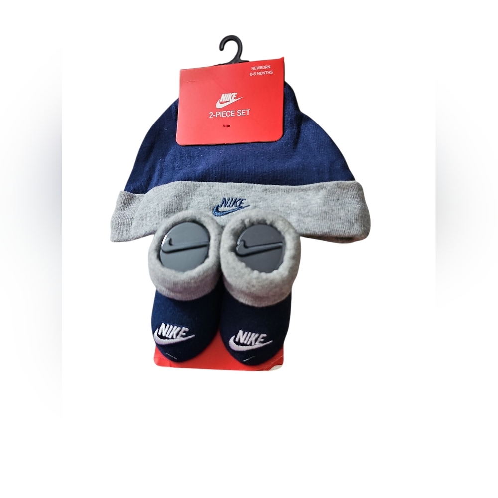 Nike Baby Hat and Booties Set